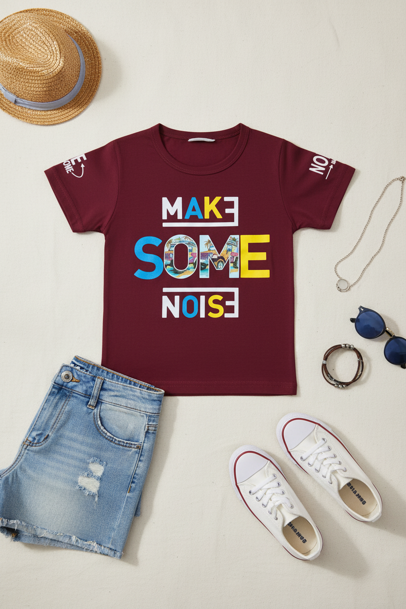 Short sleeves casual printed T-shirt