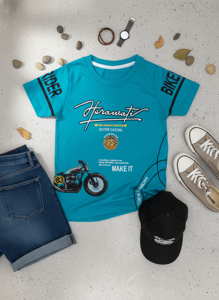 Short sleeves casual printed T-shirt