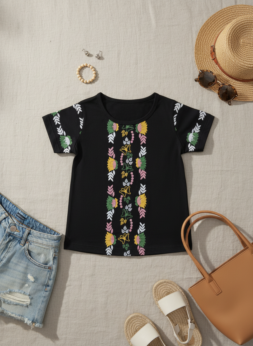 Floral Printed Short Sleeves T-shirt