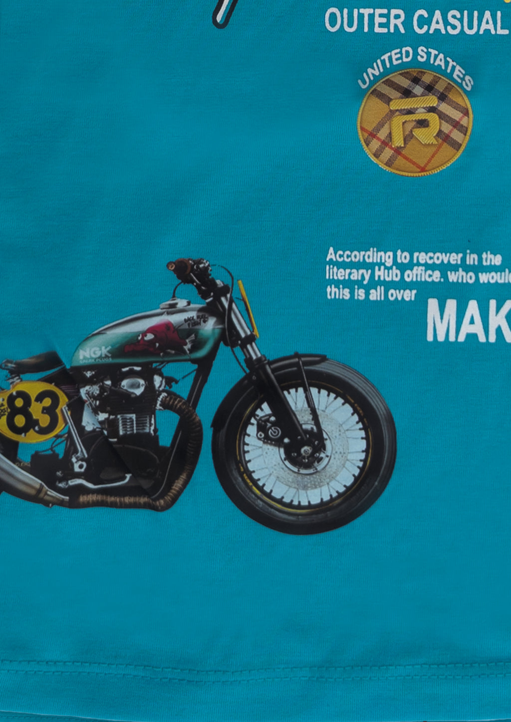 Short sleeves casual printed T-shirt