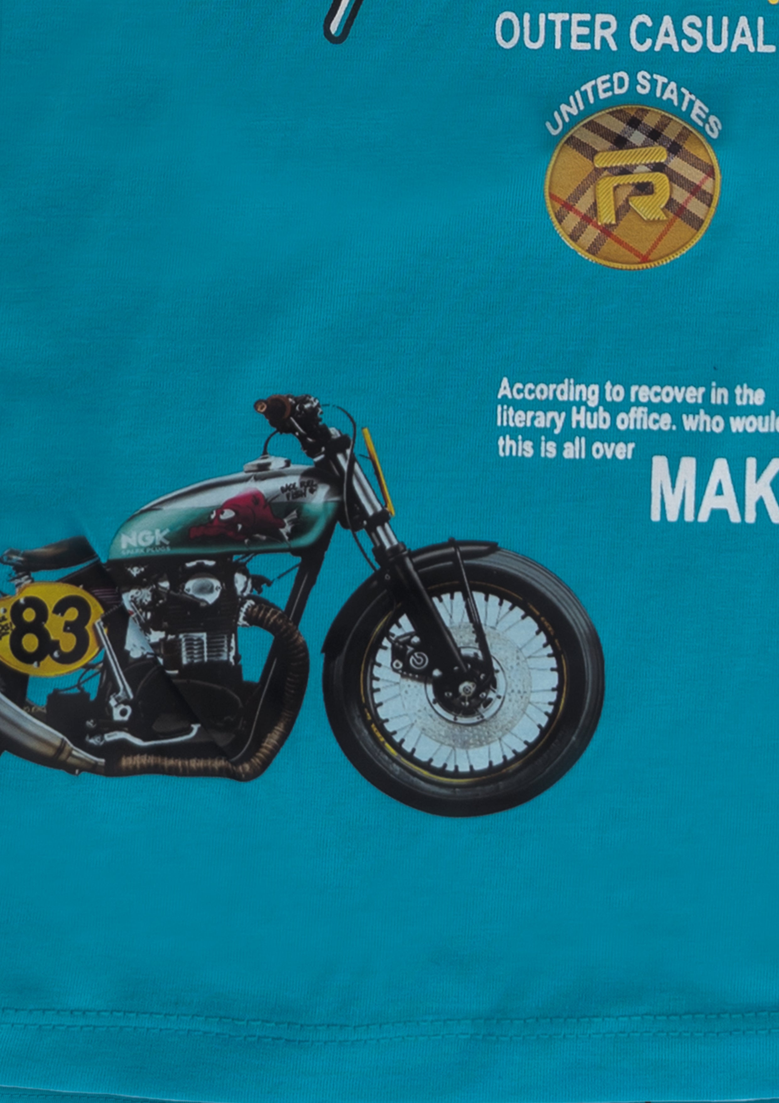 Short sleeves casual printed T-shirt