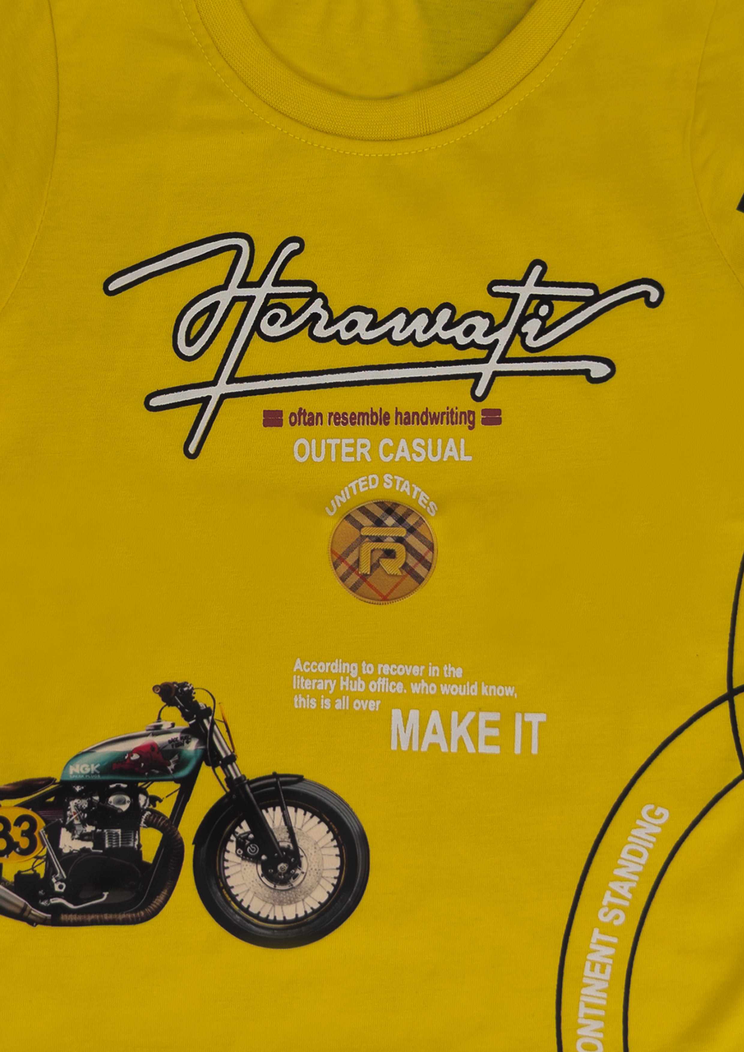 Short sleeves casual printed T-shirt