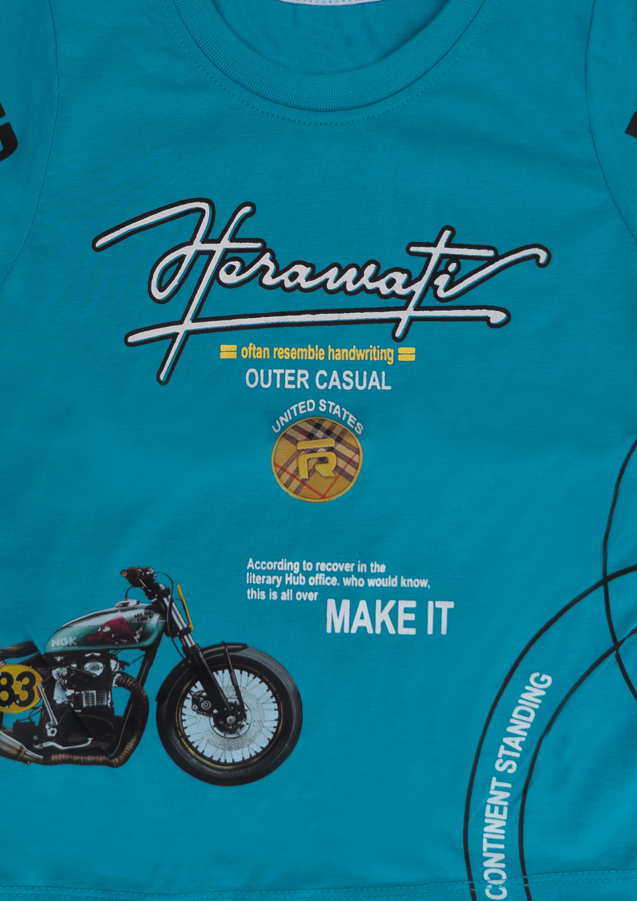 Short sleeves casual printed T-shirt