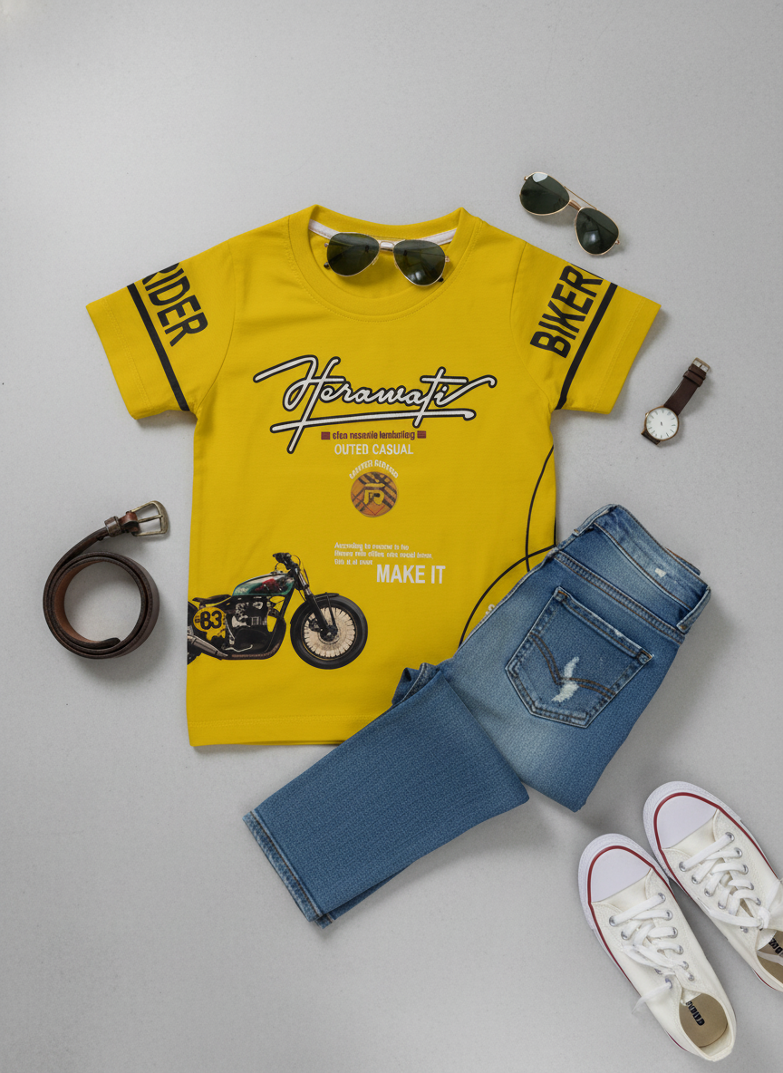 Short sleeves casual printed T-shirt