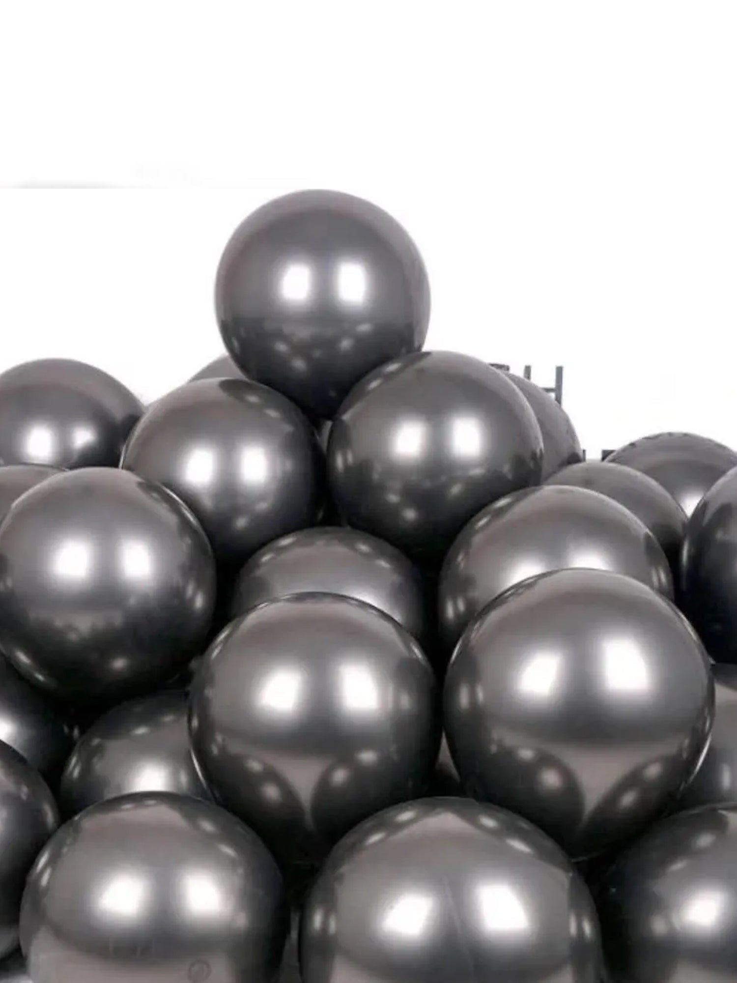 CHROME BALLOONS - BLACK